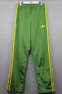 ADIDAS Originals Trefoil Green Pants Yellow Striped Mens Size S - Picture 1 of 16