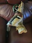 Vintage Wood Duck Drake Male Taxidermy Mount On Driftwood Wood Base