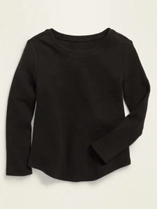 Camiseta térmica cuello redondo negra azul marino antigua para niñas pequeñas talla 5T - Imagen 1 de 1