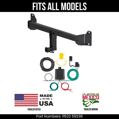 Enganche de remolque Mini Cooper Countryman 17-24 + cableado de 4 vías para todos los modelos Curt Foto 1 de 4