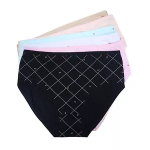 4x Mutandine Donna Morbido Cotone Slip Lingerie Intimo Strech Leggero UK 8-18 JD10 - Foto 1 di 5