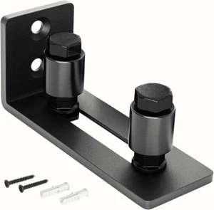 Sliding Barn Door Bottom Floor Guide Adjustable Roller, Black Powder Coated Z2 - Picture 1 of 7