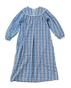 Lanz of Salzburg Tyrolean COTTON FLANNEL Hearts/Flowers Nightgown XS - Picture 1 of 8
