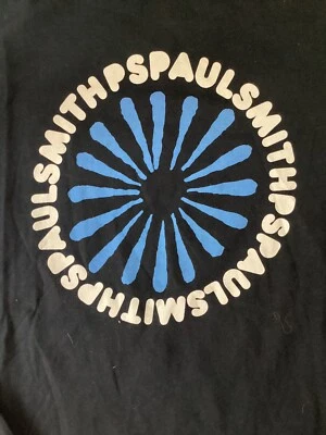 Camiseta Paul Smith Negra Manga Larga Paul Smith Pecho Gráfico Hombres Pequeña Algodón Foto 1 de 4