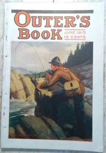 Juni 1915 Outer's Book Magazin 100 Meilen unten Flambeau River WI Allen Cover - Bild 1 von 10