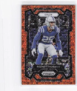 2023 Panini Prizm Rodney Thomas II naranja discoteca Prizm #130 Colts - Imagen 1 de 2