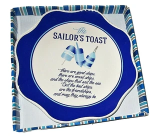THE SAILOR'S TOAST Collectable Ceramic Plate 10" Diameter - Picture 1 of 1