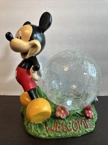 Disney Mickey Mouse Welcome Garden Statue 10” Figure LIGHTS UP NEW - Picture 1 of 3