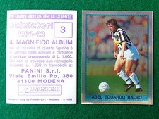 FOOTBALLERS 1992-93 92-1993 n 3 BALBO SCUDETTO, Panini Sticker Figure NEW