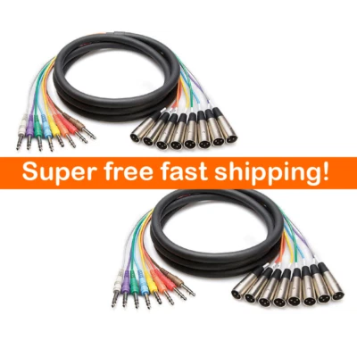 Hosa XLR-802 8-channel XLR Female to XLR Male Snake - 2 Meter - New - Image 1 of 4