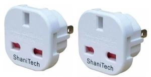 Pack of 2 Travel Adaptors Plug for UK To Dominican Republic Adapter - Picture 1 of 2