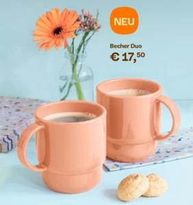 Tupperware taza Duo taza de café taza taza de té taza de beber 2x 250 ml - Imagen 1 de 1