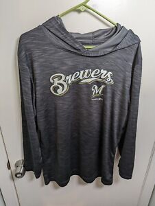 Milwaukee Brewers Gray Pullover Hoodie MLB Genuine Merchandise Youth XL (18-20)