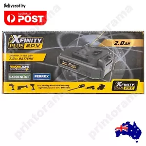 Genuine Xfinity Plus 20V Li-Ion 2.0Ah Battery - Aldi Ferrex Workzone Gardenline - Picture 1 of 7