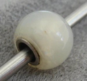 Genuine Trollbeads Moonstone Round Stone Bead Silver Core 925S LAA TSTBE 00017 - Picture 1 of 5