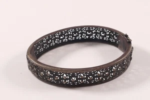 Antik Armband Silber Armreif filigran durchbrochen Jugendstil wohl Frankreich - Bild 1 von 6