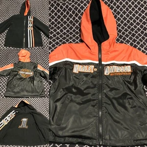 Harley Davidson Kids Youth 4186046 Reversible Jacket Fleece Coat Sz 6 - Picture 1 of 12