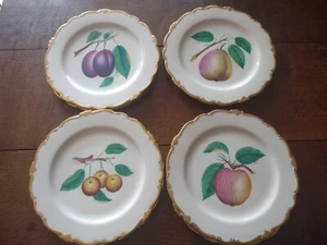 4 Castleton Studios Luncheon Plates --- American Fruit Print --- Signed - Picture 1 of 7