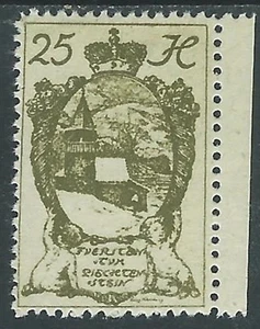 1920 LIECHTENSTEIN CASTELLO VADUZ 25 H VARIETà LETTERA E MH * - R28-9 - Picture 1 of 1