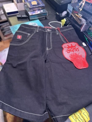 Pantalones cortos de jean Jnco negros talla 32 para hombre adulto Foto 1 de 4