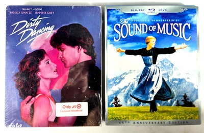 Dirty Dancing STEELBOOK (New)/Sound of Music 5-disc set Bluray+Slip Cover (Used) - Image 1 of 4