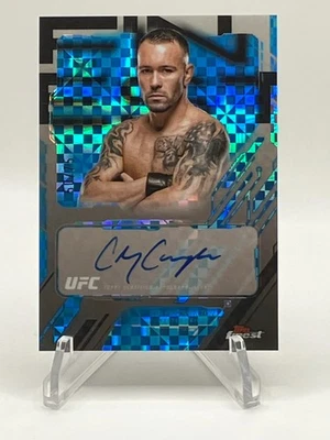 2025 Topps Finest Ufc Colby Covington Auto The Finest Blue Checkerboard /75 - Image 1 of 2