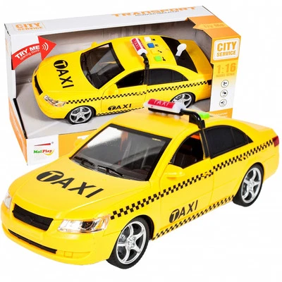 MalPlay Auto Yellow Interaktives gelbes NY Taxi Spielzeug mit Firktionsantrieb  - Bild 1 von 4