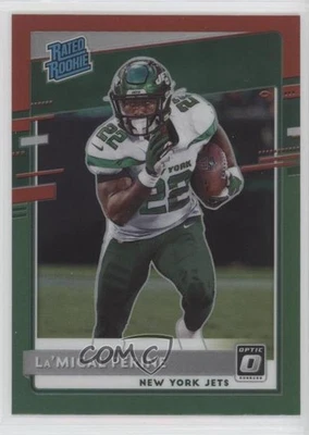 2020 Donruss Rated Optic Preview Red and Green Prizm La'Mical Perine Rookie RC - Image 1 of 2