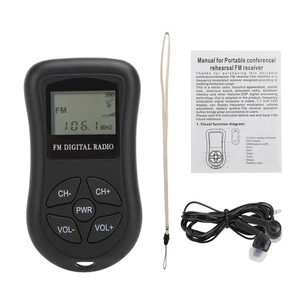 8.4*4.6cm 60-108 MHz New Mini Digital LCD Screen FM Radio Pocket Receiver - Foto 1 di 18