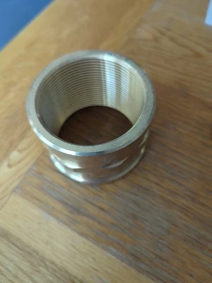 2 INCH BSP Female to 2 INCH BSP Female Adapter Coupling Brass Bush Water Air - Image 1 of 2