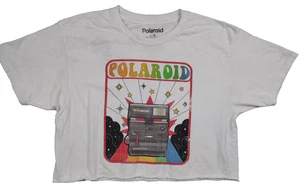 Polaroid Bright Rainbow Flash Graphic Crop Top T Shirt One Step Flash SZ Large - Picture 1 of 10