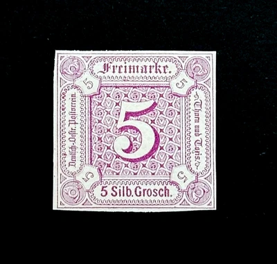 Germany THURN and TAXIS Stamp - 1859 Numeral Value in Square Imperf Sn 13 MNH r1 - Image 1 of 2