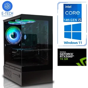 Gaming PC Intel i5 14400F 64GB DDR4 1TB M.2 16GB NVIDIA RTX 5060 Ti Wins 11 RGB - Picture 1 of 9