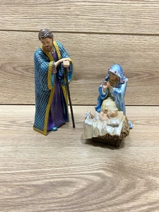 Hawthorne Village Krippe Joseph Maria Jesuskind Schmuckfiguren 2er Set - Bild 1 von 4