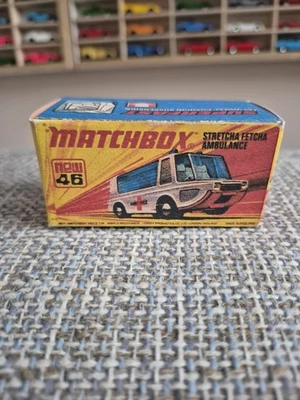 matchbox lesney superfast no46 STRETCHA FETCHA AMBULANCE repro box - Image 1 of 4