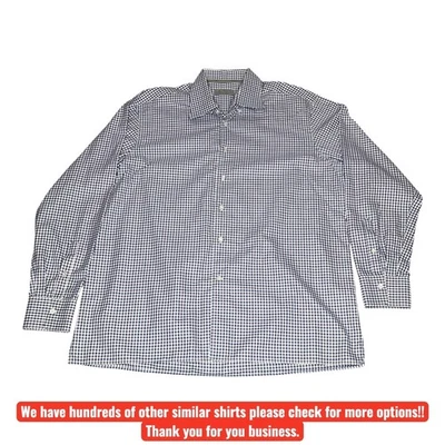 Camisa Canali Para Hombres 2XL Abotonada Roja Blanca Azul Lujo Vestido a Cuadros Hecho en Italia Foto 1 de 4