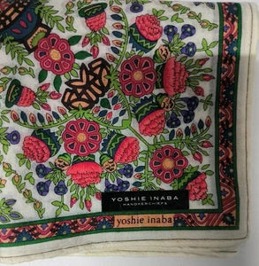 FAZZOLETTO USATO VINTAGE FANTASIA BANDANA COTONE 19" TASCA QUADRATA - Foto 1 di 2