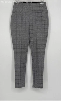 Nine West Womens Gray Check Skinny Leg Compression Leggings Size Small - Image 1 of 4