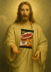 Jesus Combos Retro Religion Meme individuell Vinyl gestanzter Aufkleber 3,5 x 2,5 - Bild 1 von 1