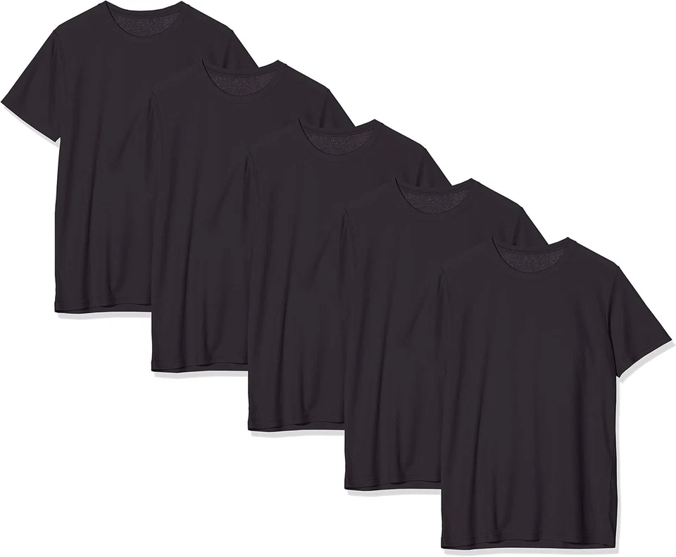 KUSTOM KIT Hombre Regular Fit Wicking Tee 5 Pack Camiseta, Gris Oscuro, XS - Imagen 1 de 1