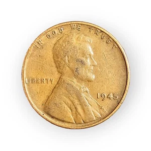 1945 No Mint Mark Wheat Penny Circulated SEE PICTURES - Picture 1 of 3