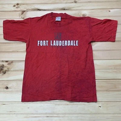 Camiseta de Viaje De Colección Años 90 Y2K Fort Lauderdale Camisa Deletreada Talla Pequeña Todo Deportivo Foto 1 de 4