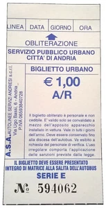 Andria Stadtbus Ticket - Bild 1 von 1