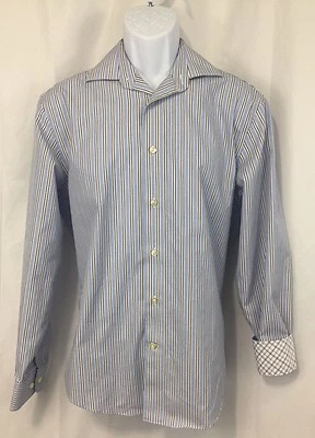 Camisa Egara para hombre a rayas medianas manga larga sin hierro puño abatible Foto 1 de 4