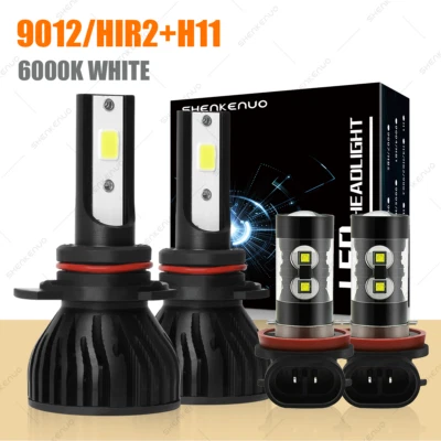 Комбинированные 4 светодиодные фары дальнего/низкого света + противотуманные лампы для Lincoln MKX 2011-2015 6000K - Изображение 1 из 4