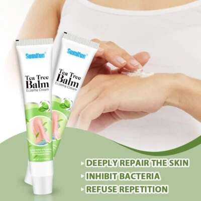 SUMIFUN New Tea Tree Oil Eczema Treatment Cream Skin Anti-Itching Ointment Dermatitis