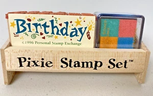 PSX Rubber Stamps~Pixie Stamp Set of 12~Birthday~P1102 Mini~1996~Used - Picture 1 of 6
