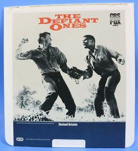 CED VIDEODISC THE DEFIANT ONES Tony Curtis Sidney Poitier Theodore Bikel 1958 BW