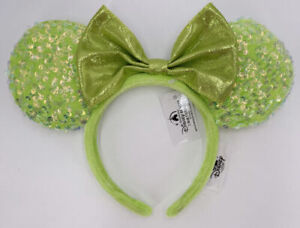 2022 Ears Disney Parks Green Shell Sequins Minnie Mouse Mickey Limited Headband-