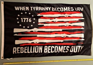 DONALD TRUMP FLAG FREE USA SHIP When Tyranny 1776 America Desantis USA Sign 3x5' - Picture 1 of 1